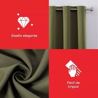 Foto 5 | Foto 5 | Cortina Blackout Premium 132 X 213 Caqui