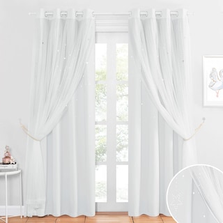 Foto 7 | Foto 7 | Cortinas De Ventana Nicetown Star And Moon, 213 X 132 Cm, Color Blanco - Venta Internacional.