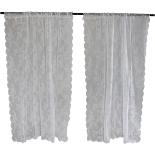 Foto 1 | Foto 1 | Paneles De Cortina Dii Sheer Lace Para Dormitorio Y Sala De Estar, Color Blanco - Venta Internacional.