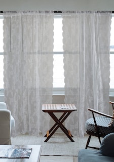 Foto 2 | Foto 2 | Paneles De Cortina Dii Sheer Lace Para Dormitorio Y Sala De Estar, Color Blanco - Venta Internacional.