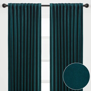 Foto 2 | Foto 2 | Cortinas Chanasya Premium Blackout Velvet 132 X 213 Cm, Color Verde Azulado, X2 - Venta Internacional.