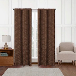 Foto 2 | Foto 2 | Cortinas Jacquard Elefantito Hogar Niza Chocolate Color Chocolate Dos Paneles De 1.50 Cm X 2.10 Cm