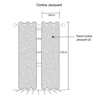 Foto 5 | Foto 5 | Cortinas Jacquard Elefantito Hogar Niza Chocolate Color Chocolate Dos Paneles De 1.50 Cm X 2.10 Cm