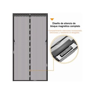 Foto 2 | Foto 2 | Mosquitero Con Magnetismo Para Puertas 230x110cm Eo Safe Imports Esi-20949 Negro