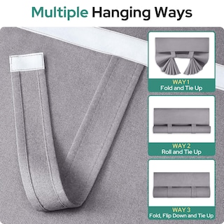 Foto 6 | Foto 6 | Cortinas Francesas Homeideas De Lino Opacas De 86 X 173 Cm Color Gris - Venta Internacional.