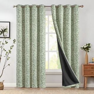 Foto 2 | Foto 2 | Cortinas Opacas Jinchan Diseño Floral Con Forma De Rollo Verde 229 Cm Para Dormitorio - Venta Internacional.