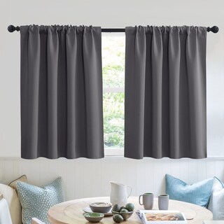 Foto 1 | Foto 1 | Cortinas Opacas Ryb Home Para Dormitorio De 52 X 36 Cm De Ancho  Color Gris  1 Par - Venta Internacional.