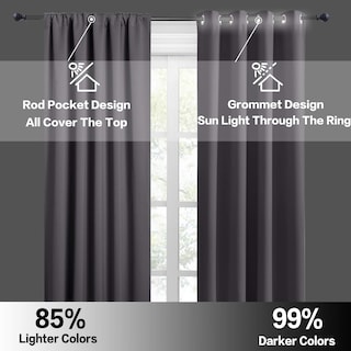Foto 5 | Foto 5 | Cortinas Opacas Ryb Home Para Dormitorio De 52 X 36 Cm De Ancho  Color Gris  1 Par - Venta Internacional.