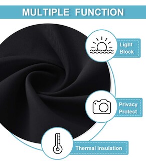 Foto 6 | Foto 6 | Bloque De Luz Solar Blackout Curtains Ryb Home De 42 X 45 Pulgadas Color Negro - Venta Internacional.