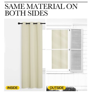 Foto 7 | Foto 7 | Paneles De Cortina Nicetown Con Aislamiento Térmico Con Ojales  Color Beige  55 X 68 Cm - Venta Internacional.