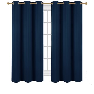 Foto 2 | Foto 2 | Cortinas Opacas Diraysid Térmicas Azul Marino 42 X 72 Pulgadas 2 Paneles - Venta Internacional.