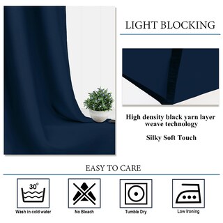 Foto 7 | Foto 7 | Cortinas Opacas Diraysid Térmicas Azul Marino 42 X 72 Pulgadas 2 Paneles - Venta Internacional.