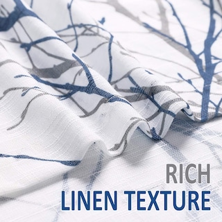 Foto 6 | Foto 6 | Cortinas Fmfunctex Color Azul Y Blanco 50 X 45 Cm Textura De Lino 2 Paneles - Venta Internacional.