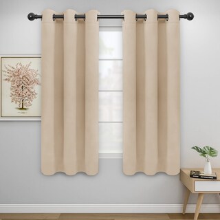 Foto 1 | Foto 1 | Cortinas Opacas Fáciles De Usar Con Aislamiento Térmico Color Beige 42 X 63 Pulgadas - Venta Internacional.