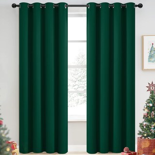 Foto 1 | Foto 1 | Cortinas Opacas Yakamok Color Verde Oscuro 132 X 213 Cm 2 Paneles - Venta Internacional.