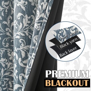 Foto 3 | Foto 3 | Cortinas Opacas Jinchan Con Forma De Rollo Azul Diseño Floral 229 Cm De Longitud - Venta Internacional.