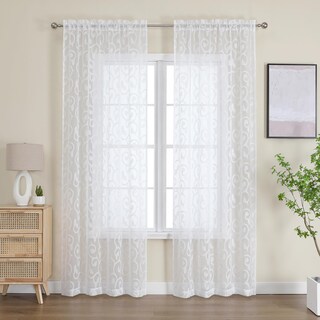 Foto 2 | Foto 2 | Juego De 2 Paneles Sheer Curtains Owenie Furman De 40 X 180 Cm Color Blanco - Venta Internacional.