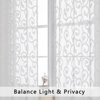 Foto 3 | Foto 3 | Juego De 2 Paneles Sheer Curtains Owenie Furman De 40 X 180 Cm Color Blanco - Venta Internacional.