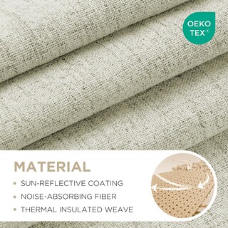 Foto 2 | Foto 2 | Cortinas Opacas Joydeco De Lino Natural 94 X 183 Cm 2 Paneles - Venta Internacional.