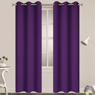 Foto 1 | Foto 1 | Cortinas Opacas Yakamok Con Aislamiento Térmico Color Morado 38 X 84 Pulgadas - Venta Internacional.