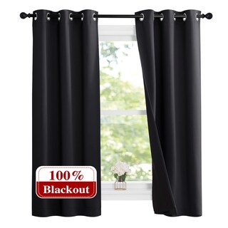 Foto 1 | Foto 1 | Juego De Cortinas Nicetown 100% Opacas De 37 X 60 Cm Con Aislamiento Térmico - Venta Internacional.