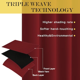 Foto 4 | Foto 4 | Persianas Opacas Nicetown Para Puerta Corredera De 254 X 213 Cm  Color Burdeos - Venta Internacional.
