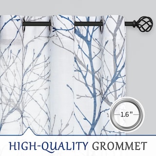 Foto 6 | Foto 6 | Cortinas Fmfunctex De Lino Semitransparente Azul Y Blanco 137 Cm X 137 Cm - Venta Internacional.