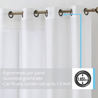 Foto 2 | Foto 2 | Cortina De Gasa Semitransparente Hlc.me Para Tratamiento De Ventanas  2 Paneles - Venta Internacional.