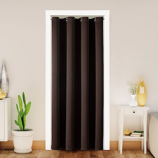 Foto 1 | Foto 1 | Cortinas Opacas Para Puertas Chrisdowa Color Marrón 86 X 203 Cm 1 Panel - Venta Internacional.