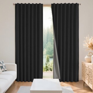 Foto 1 | Foto 1 | Cortinas Opacas Joydeco De Lino Natural  132 X 160 Cm  2 Paneles - Venta Internacional.