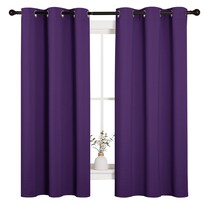 Cortinas Opacas Nicetown Con Aislamiento Térmico  42 X 160 Cm  Color Morado - Venta Internacional.