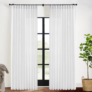Foto 5 | Foto 5 | Cortinas Xtmyi De Lino Blanco Y Algodón Transparente 229 X 178 Cm 2 Paneles - Venta Internacional.