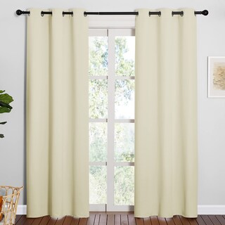 Foto 1 | Foto 1 | Cortinas Nicetown Blackout 2 Paneles 107 X 213 Cm Color Beige - Venta Internacional.