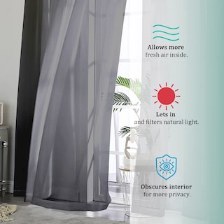 Foto 4 | Foto 4 | Cortinas Transparentes Owenie Negras De 183 Cm X 183 Cm Para Sala De Estar - Venta Internacional.
