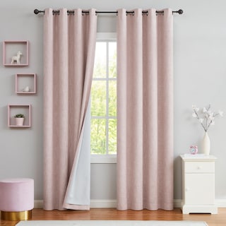 Foto 1 | Foto 1 | Cortina Central Park Color Rosa Totalmente Opaca 50 X 213 Cm 2 Paneles - Venta Internacional.