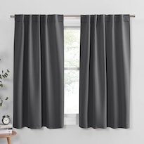 Cortinas Pony Dance Blackout  Color Gris  42 X 45 Cm  1 Par - Venta Internacional.
