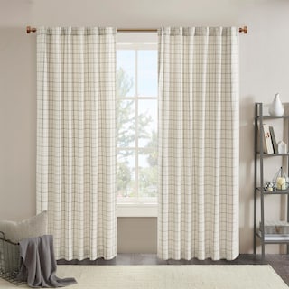 Foto 1 | Foto 1 | Cortina Madison Park Anaheim Cabin Plaid 50 X 240 Cm Color Natural - Venta Internacional.
