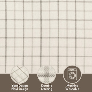 Foto 2 | Foto 2 | Cortina Madison Park Anaheim Cabin Plaid 50 X 240 Cm Color Natural - Venta Internacional.