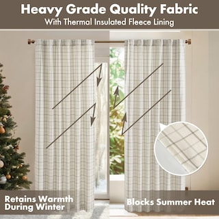Foto 3 | Foto 3 | Cortina Madison Park Anaheim Cabin Plaid 50 X 240 Cm Color Natural - Venta Internacional.