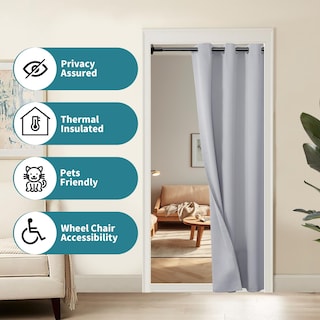Foto 3 | Foto 3 | Cortina De Puerta Bgment Gris Claro De 203 Cm De Longitud Para Puerta - Venta Internacional.