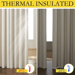 Foto 4 | Foto 4 | Cortinas Nicetown De Lino Natural 100% Opaco 214 Cm Color Burdeos - Venta Internacional.