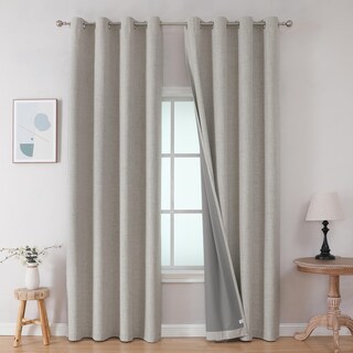 Foto 1 | Foto 1 | Cortinas Opacas Joydeco Burg 213 X 213 Cm 2 Paneles Blanco Grisáceo - Venta Internacional.
