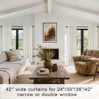 Foto 3 | Foto 3 | Cortinas Koufall De Lino Semitransparente De 234 Cm Con Filtro De Luz - Venta Internacional.