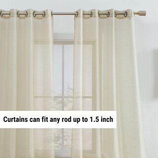Foto 3 | Foto 3 | Cortina De Gasa Semitransparente Hlc.me Para Tratamiento De Ventanas  54 X 213 Cm - Venta Internacional.