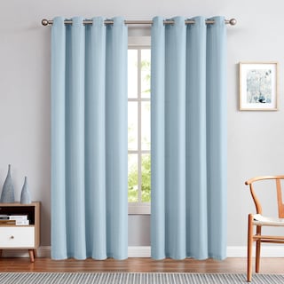 Foto 2 | Foto 2 | Cortinas Jinchan De Lino Azul Texturizado 213 Cm De Longitud 2 Paneles - Venta Internacional.