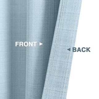 Foto 3 | Foto 3 | Cortinas Jinchan De Lino Azul Texturizado 213 Cm De Longitud 2 Paneles - Venta Internacional.