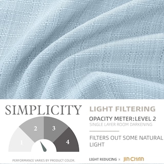 Foto 4 | Foto 4 | Cortinas Jinchan De Lino Azul Texturizado 213 Cm De Longitud 2 Paneles - Venta Internacional.