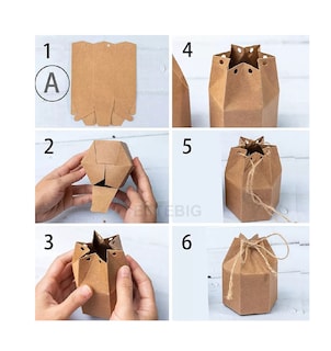Foto 4 | Foto 4 | Cajitas Papel Kraft Belug 50 Piezas