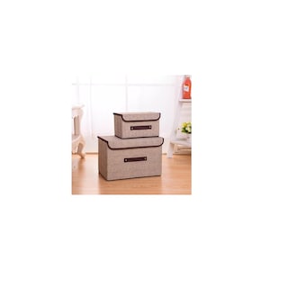 Foto 3 | Foto 3 | 6 Unidades Cajas Organizadoras De Tela Plegables Con Tapas Eo Safe Imports Esi-14995 Beige