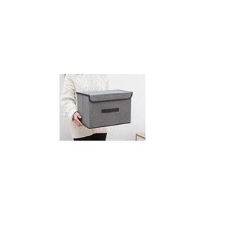 Foto 3 | Foto 3 | 6 Unidades Cajas Organizadoras De Tela Plegables Con Tapas Eo Safe Imports Esi-14996 Gris